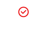 Red circle with white check mark indicating a successful task.