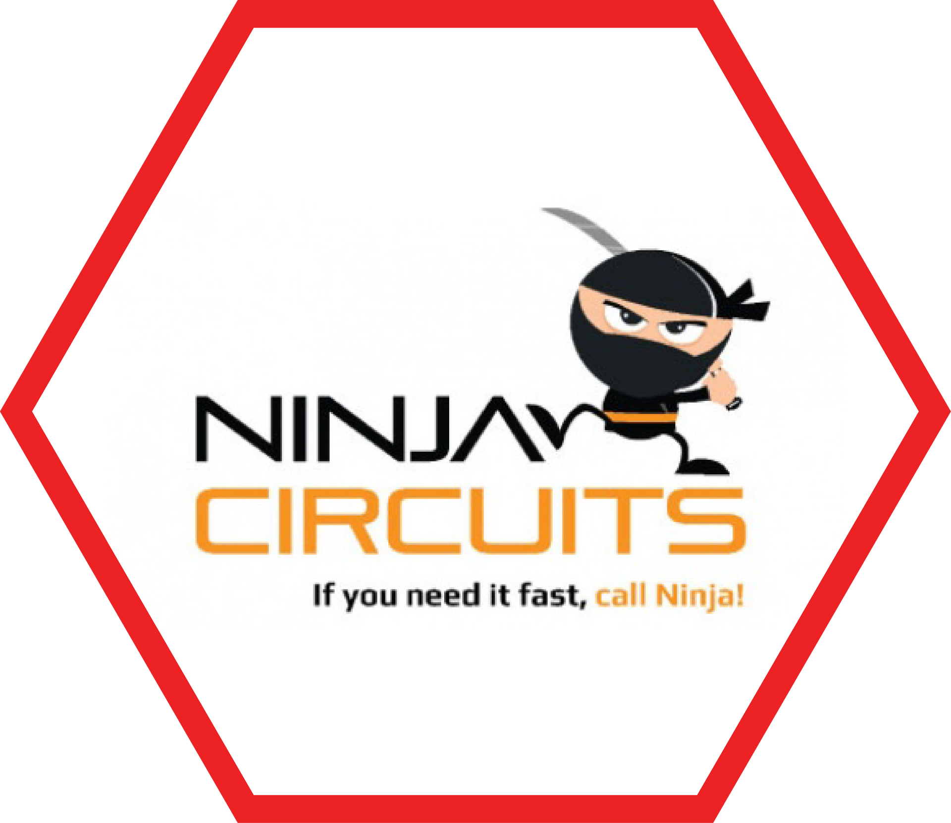Ninja Circuits logo: Ninja character with sword, text