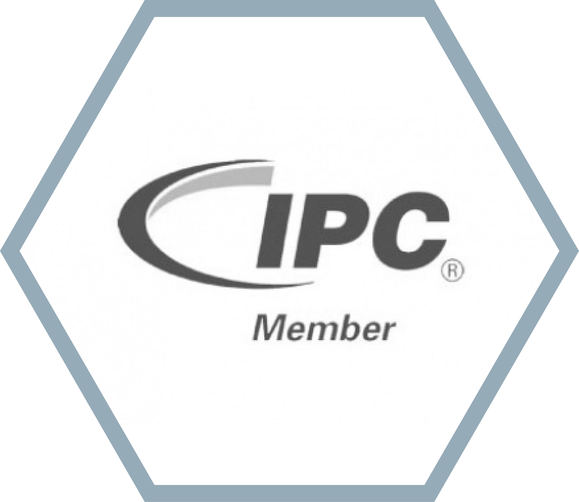 IPC Member logo in a hexagonal frame.