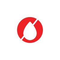 Red circle with a raindrop inside, crossed out by a diagonal line.