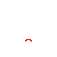 Red curved line on a white background.