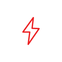 Red lightning bolt.