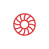 Red circular life preserver icon.