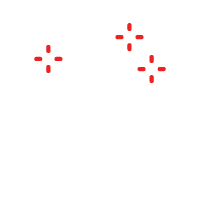 Red crosshairs on white background.