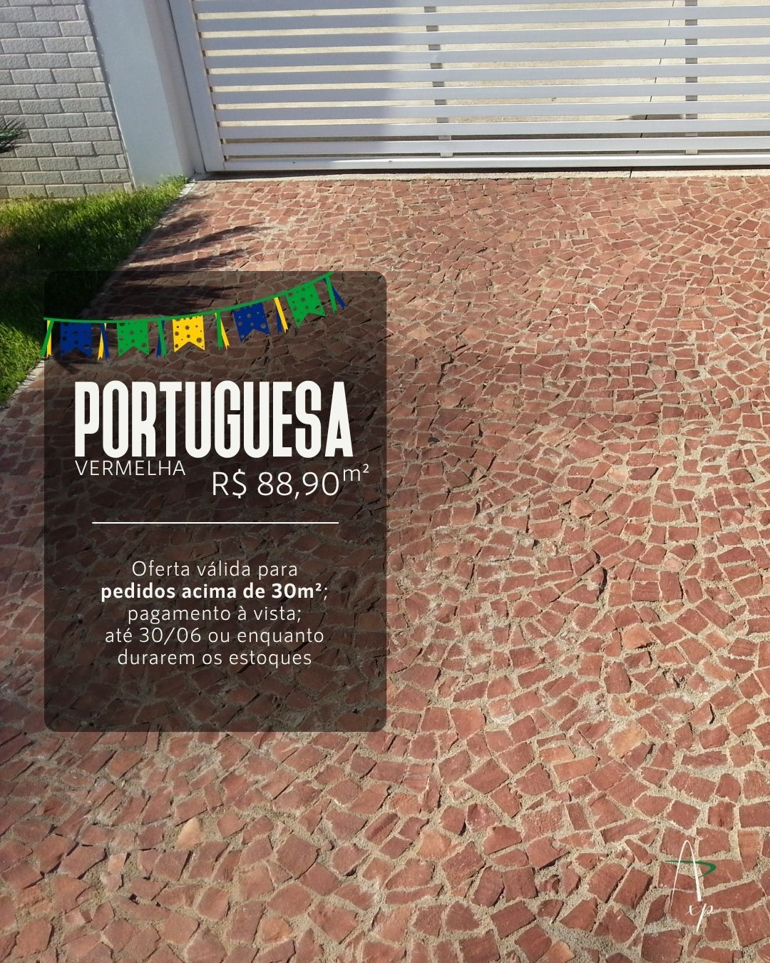pedra portuguesa vermelha oferta