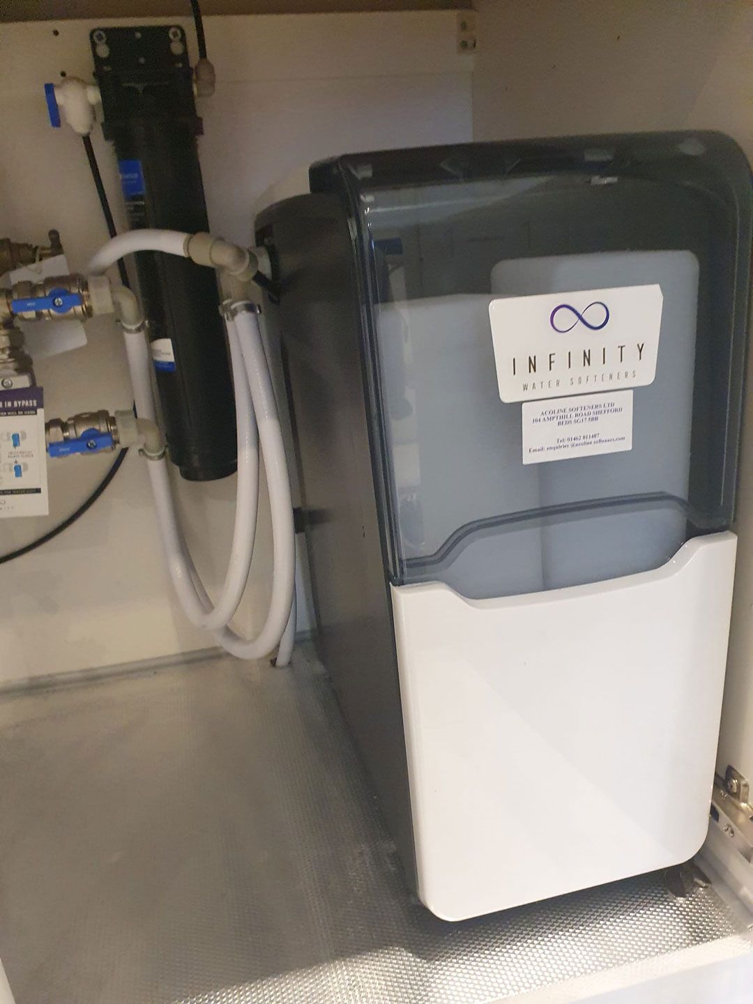 acoline water softeners install of infinity unit