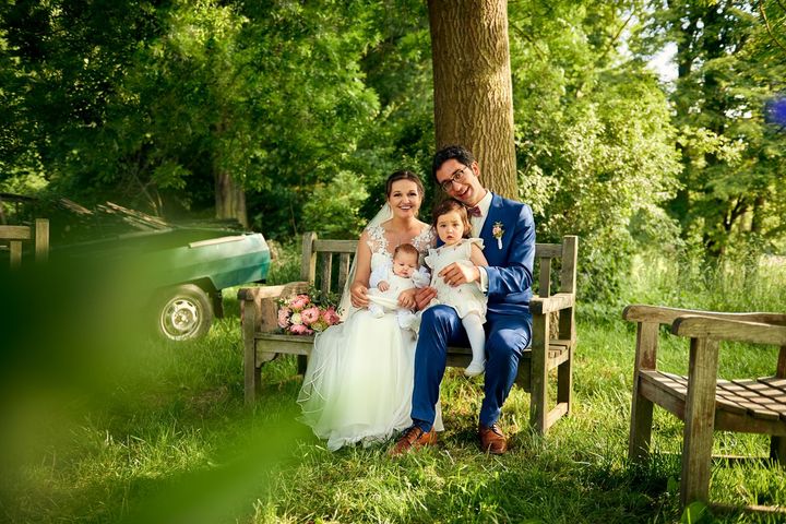 Hochzeitspaar auf Hochzeitsfoto in brandenburg