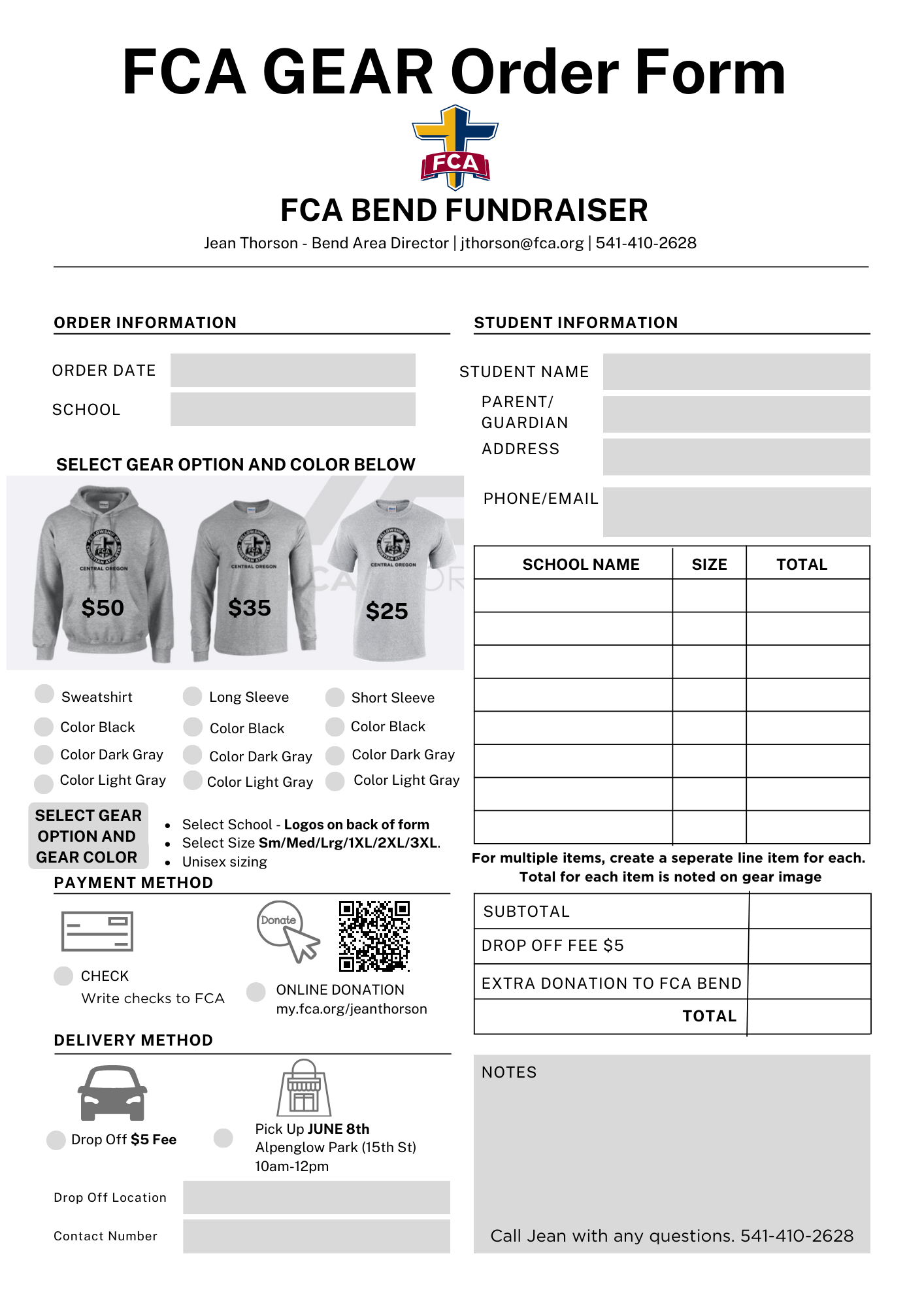 Support FCA Bend and purchase your school FCA Gear. Proceeds will support resources for huddles. 