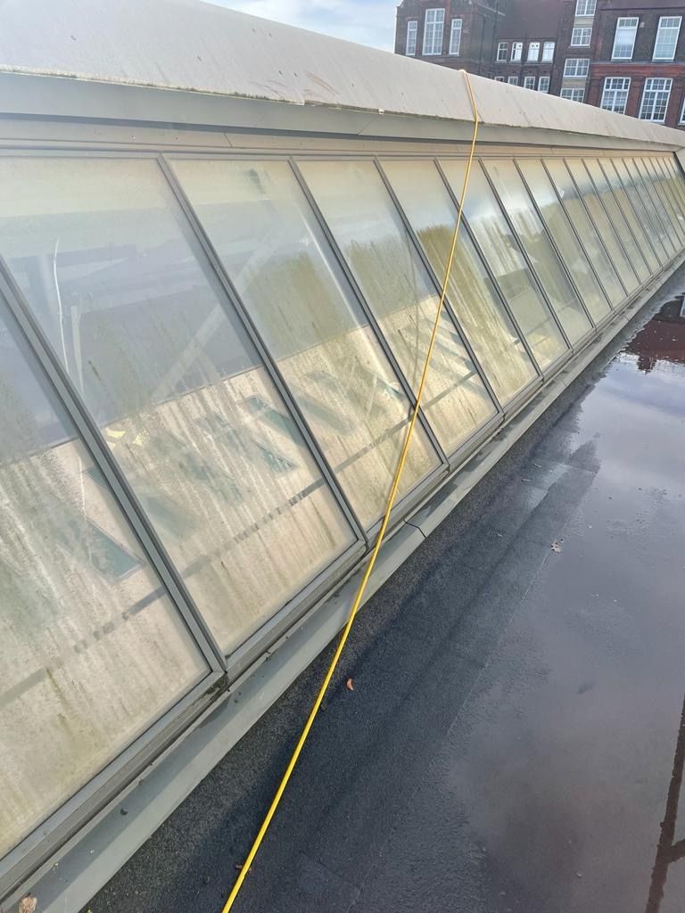 Professional commercial window cleaning company before pic