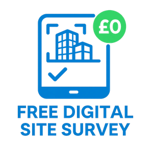 Free digital site survey logo in blue