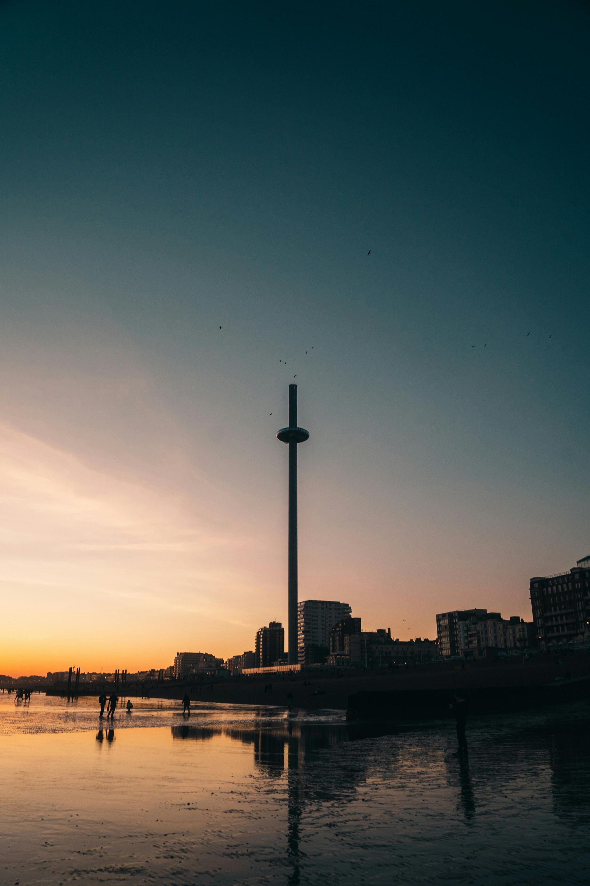 Picture of the i360 at sunset after receiving commercial window cleaning