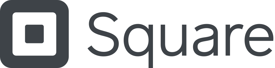 Square logo, a dark square with a smaller square inside, next to the word "Square".