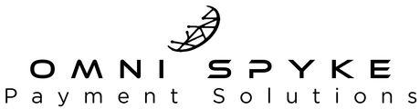 OmniSpyke Payment Solutions logo: Text with a globe-like design above.