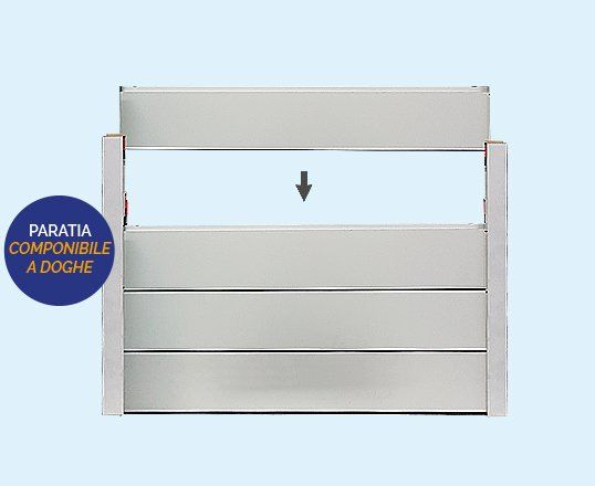 Paratia componibile a doghe