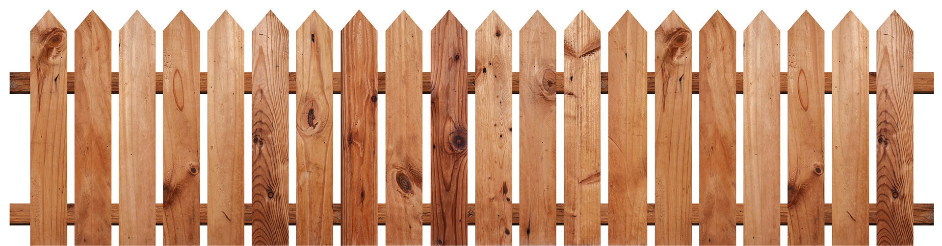 Wooden picket fence.