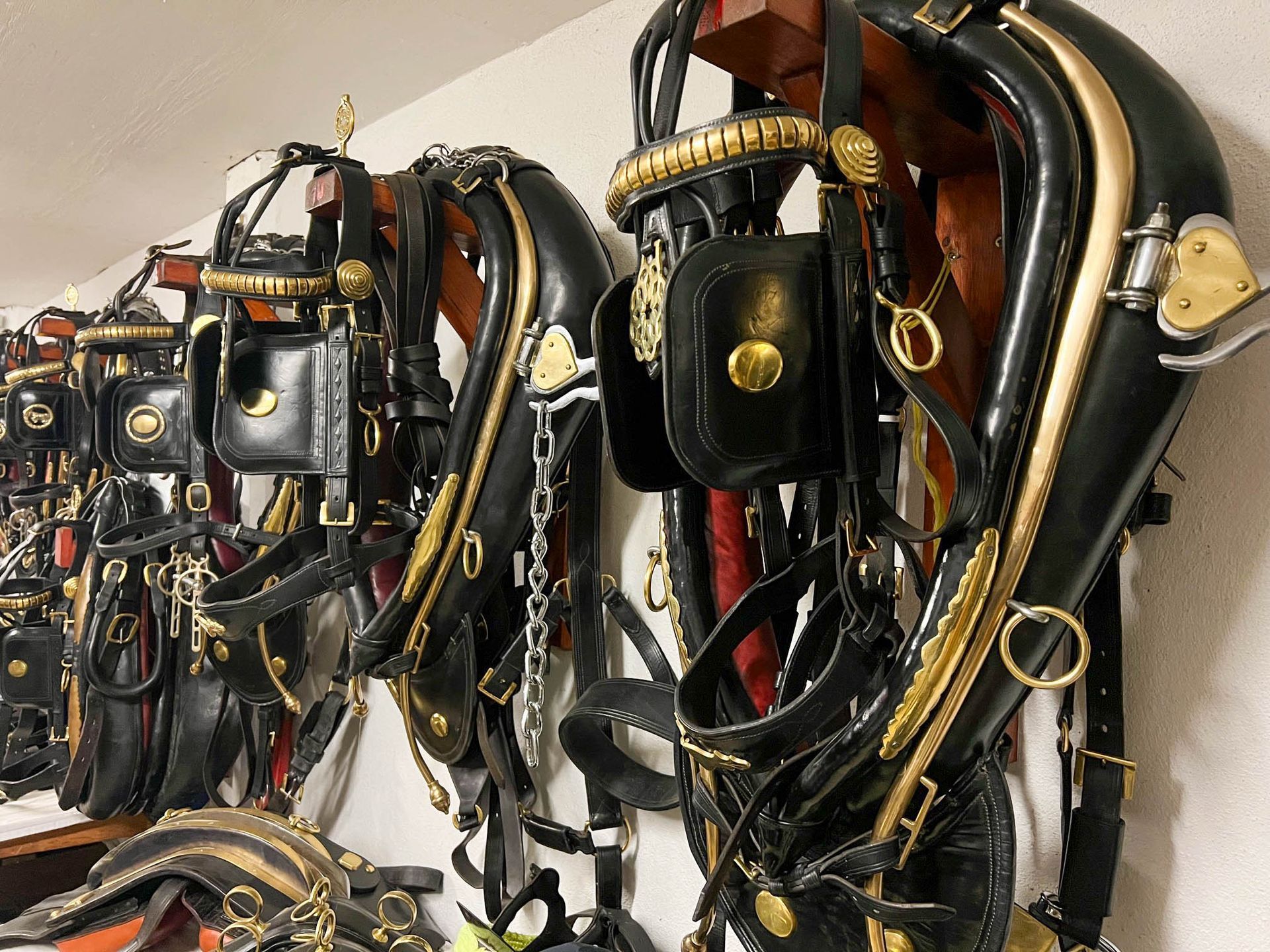 The Harness Room at the Suffolk Punch Trust shows what is used to work and show a Suffolk Punch horse.