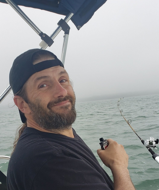Brent fishing for walleye on lake Erie
