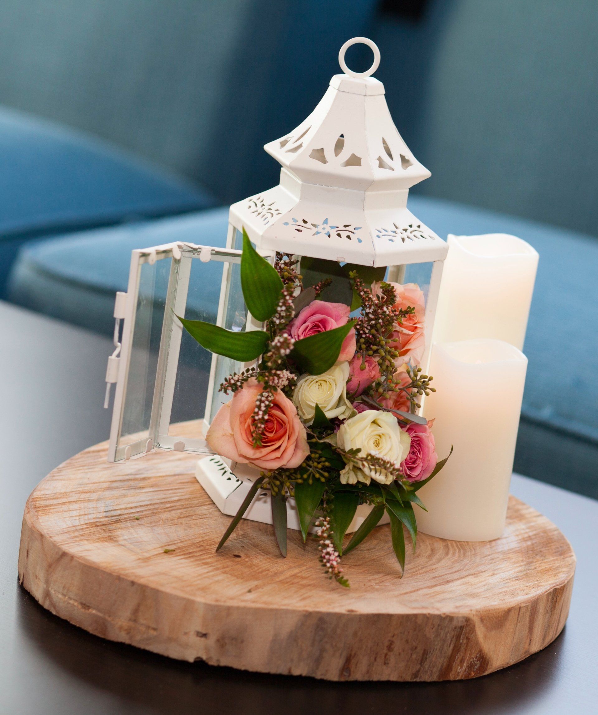 lantern floral centerpiece event BellaVueEvents candles