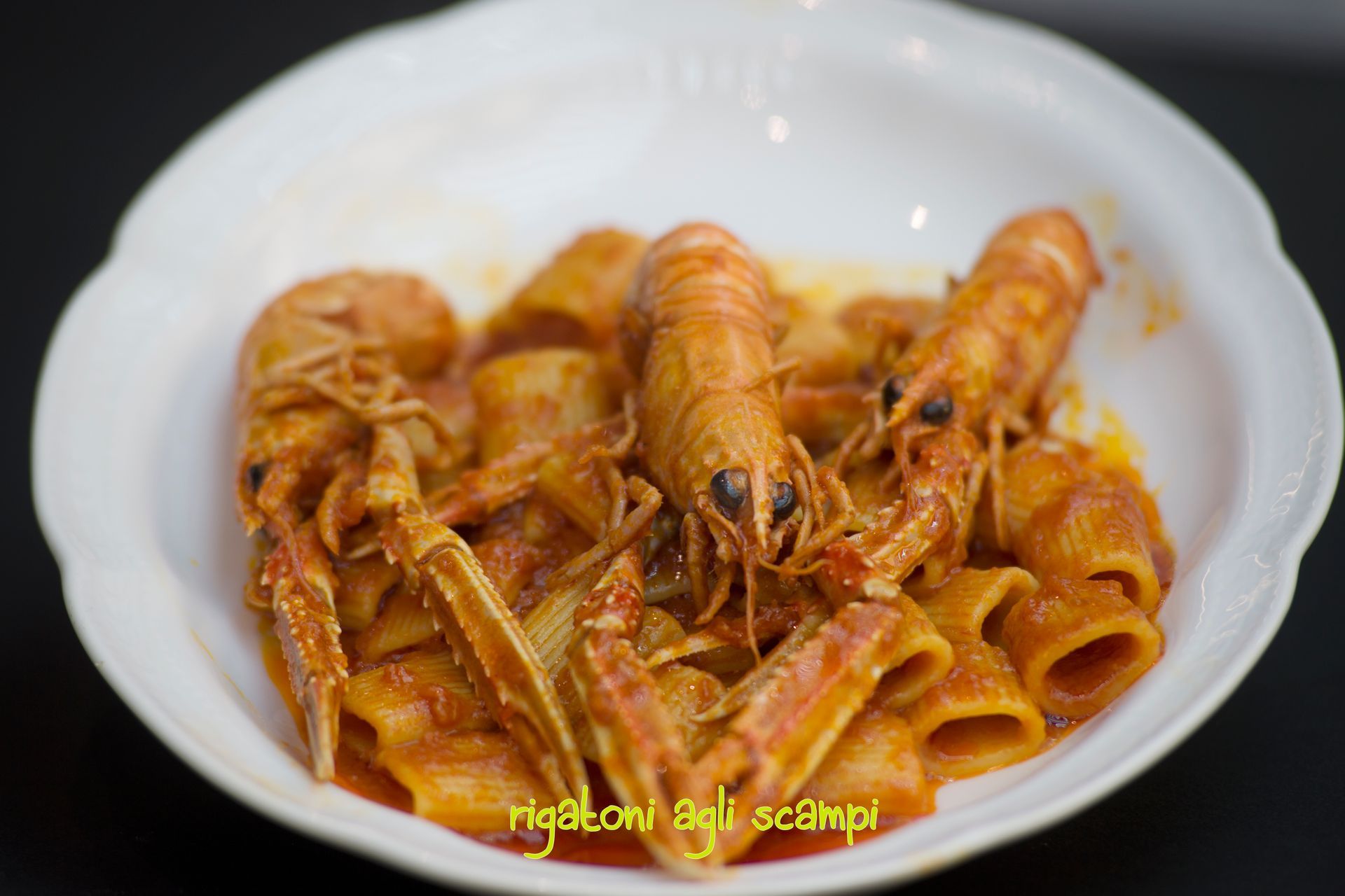 rigatoni agli scampi