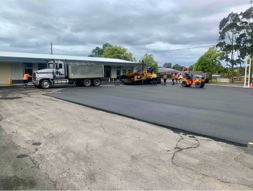 A Group Of Construction Workers Doing Paving Services — JP Civilworx Pty Ltd in Eraring, NSW