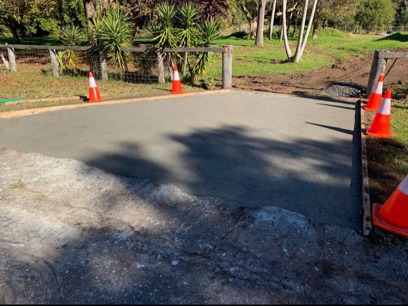 A Driveway With Some Cones Beside it — JP Civilworx Pty Ltd in Eraring, NSW