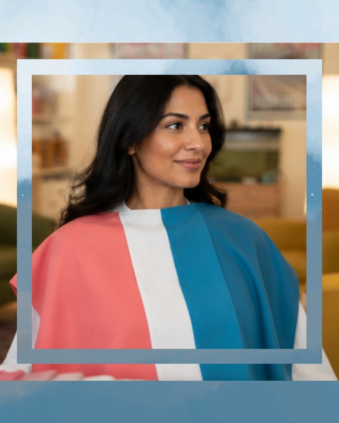 Colour analysis consultation taking place in Myira Khan's Leicester consultation room