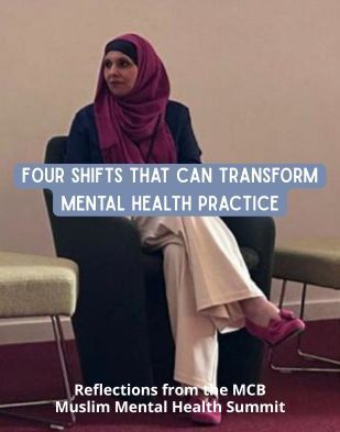 Graphic highlighting four shifts towards anti-oppressive wellbeing