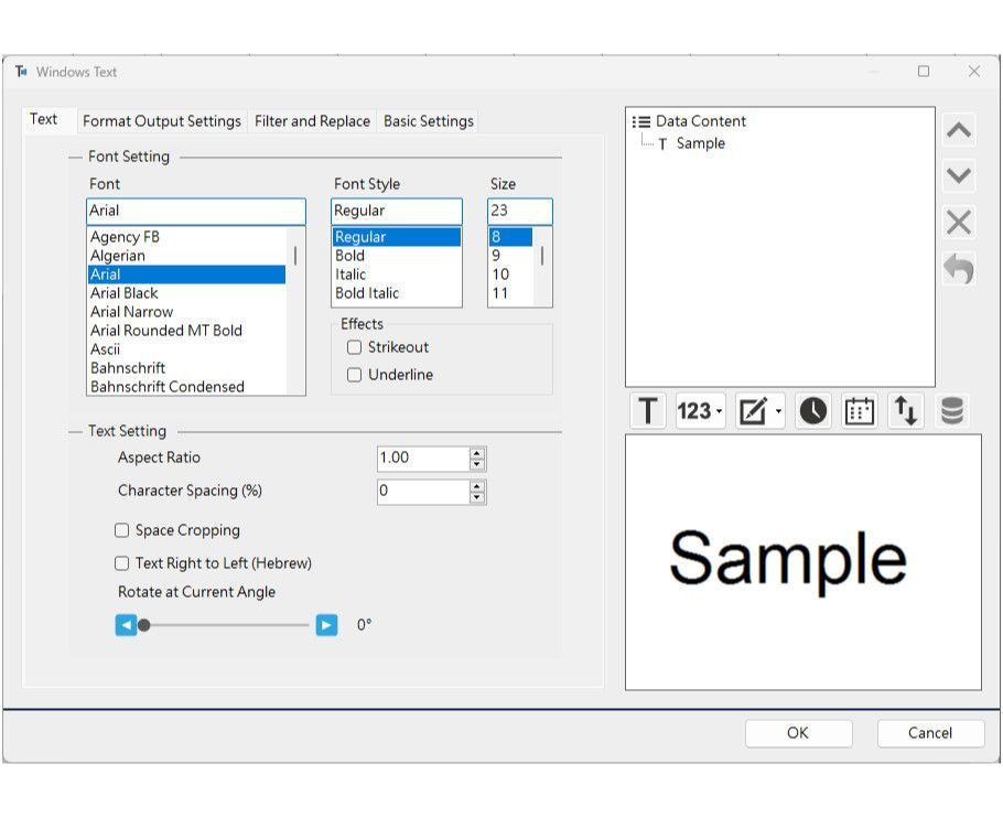 Print Unitherm's Iron On Labels with any font on your computer