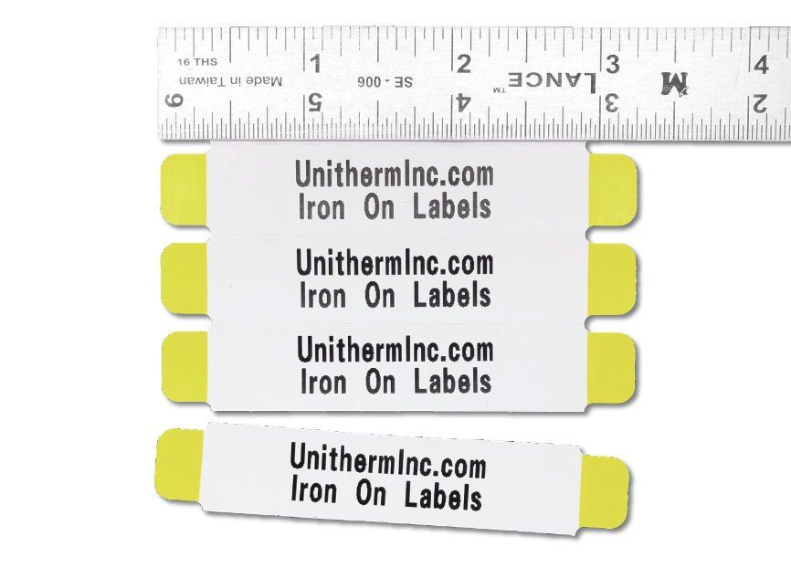 Iron On Labels With Yellow Tabs