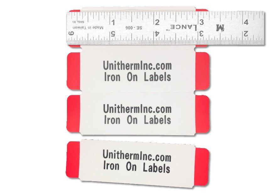 Iron On Labels With Red Tab