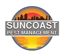 Suncoast Pest Management Suncoast Pest Management logo: a cityscape silhouette against a sunset, with text