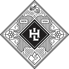 Black and white brewery logo: Diamond frame with 