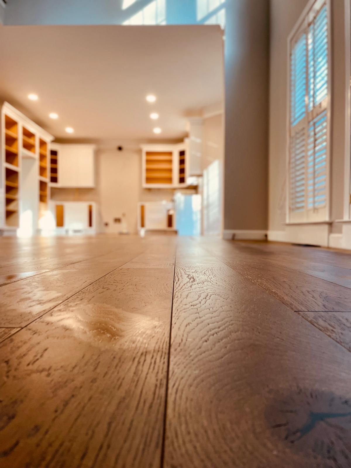 Luxury vinyl plank flooring installation in Seattle, WA home