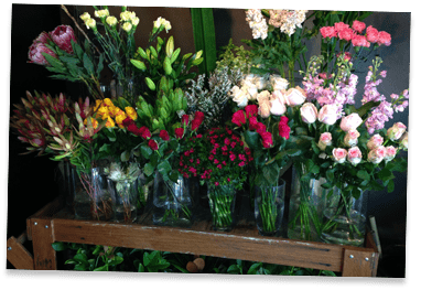 Flower Vases On Wood Stand  — Shop In Woolgoolga, NSW