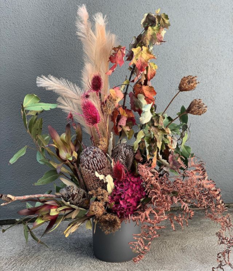 Flower Arrangement In A Pot — Florists In Woolgoolga, NSW