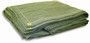 Folded green tarp.