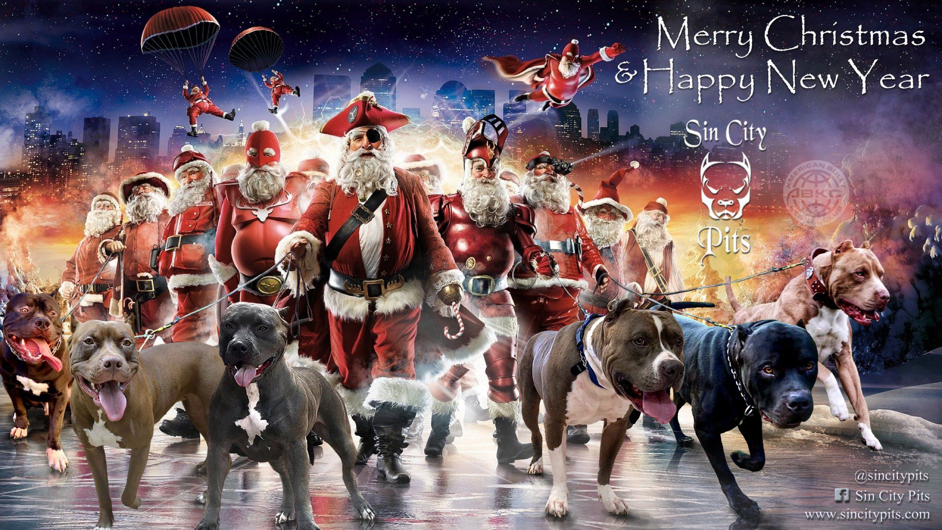 Sin City Pits Christmas banner for contact us 