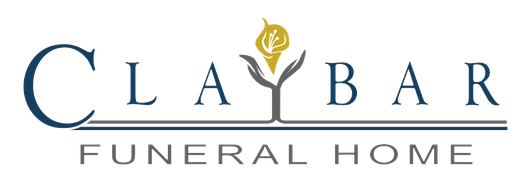 the logo for clay bar funeral home is a funeral home logo .