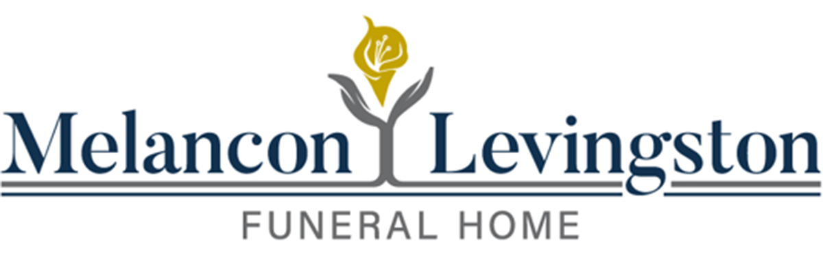 a logo for a funeral home with a flower on it