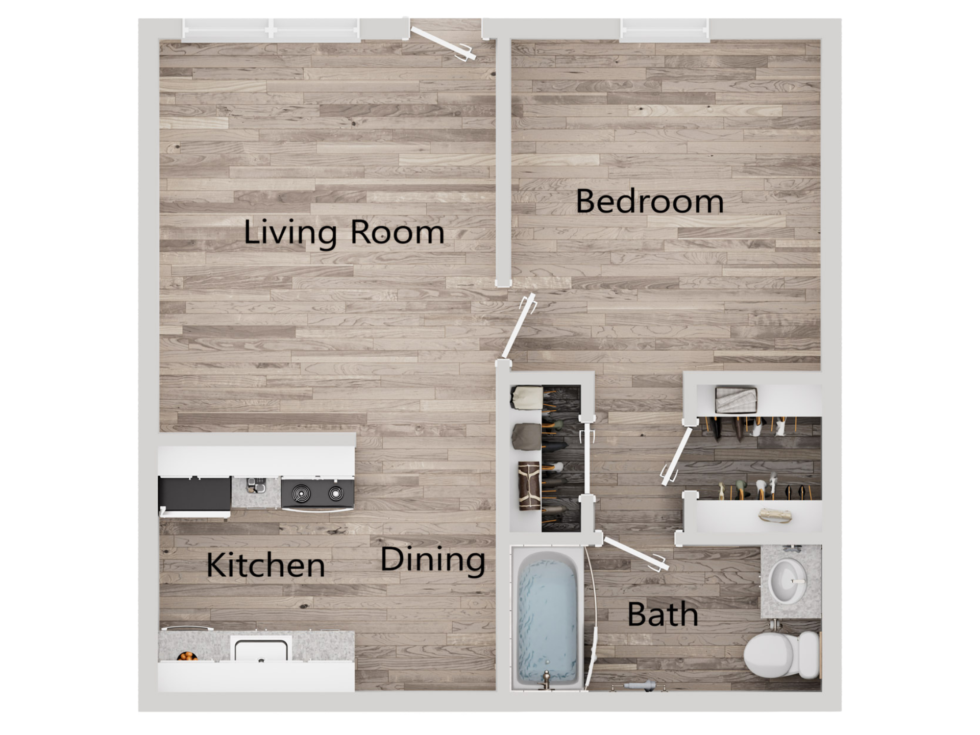 A7 - 1 bed, 1 bath