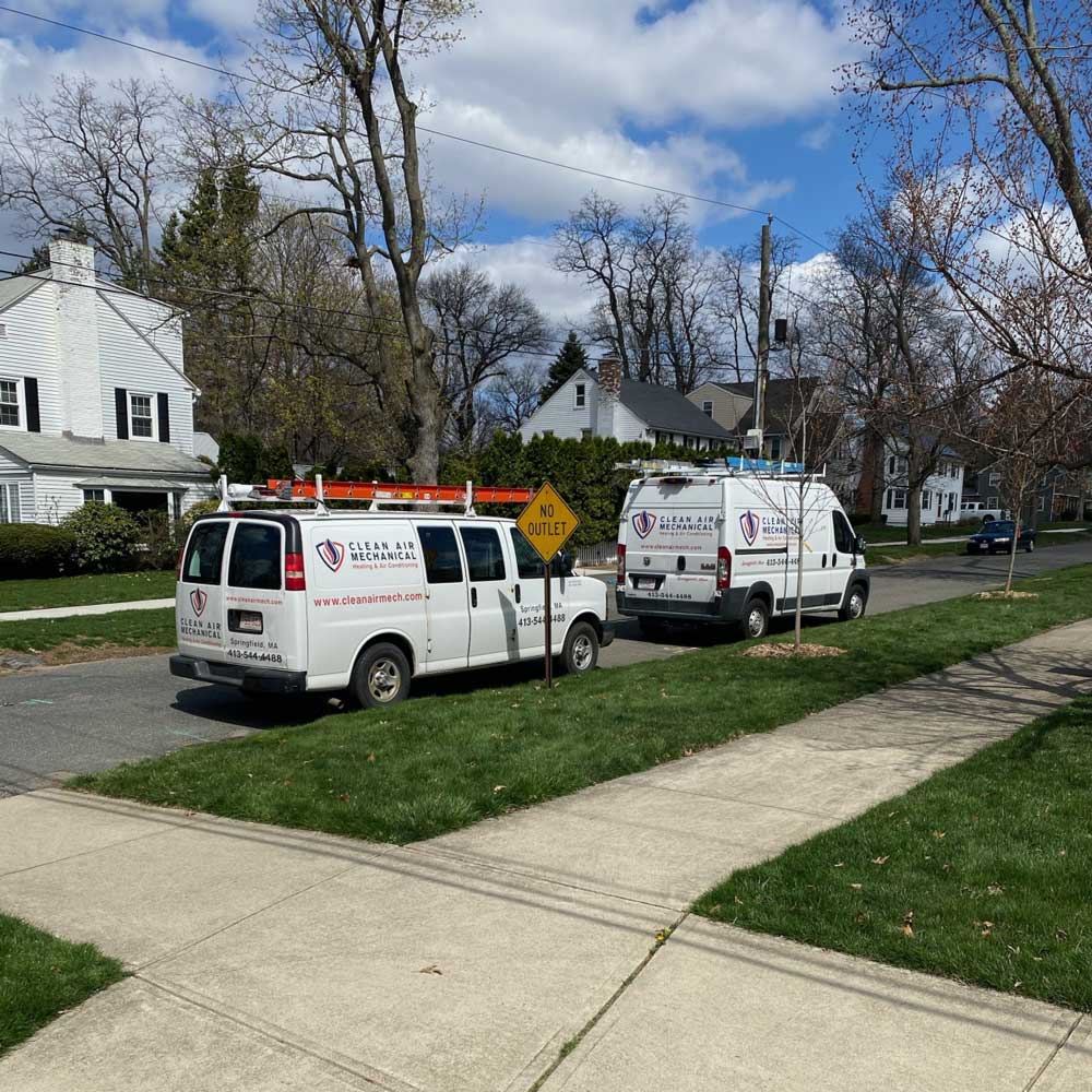Service Trucks — West Springfield, MA — Clean Air Mechanical Heating & Air Conditioning