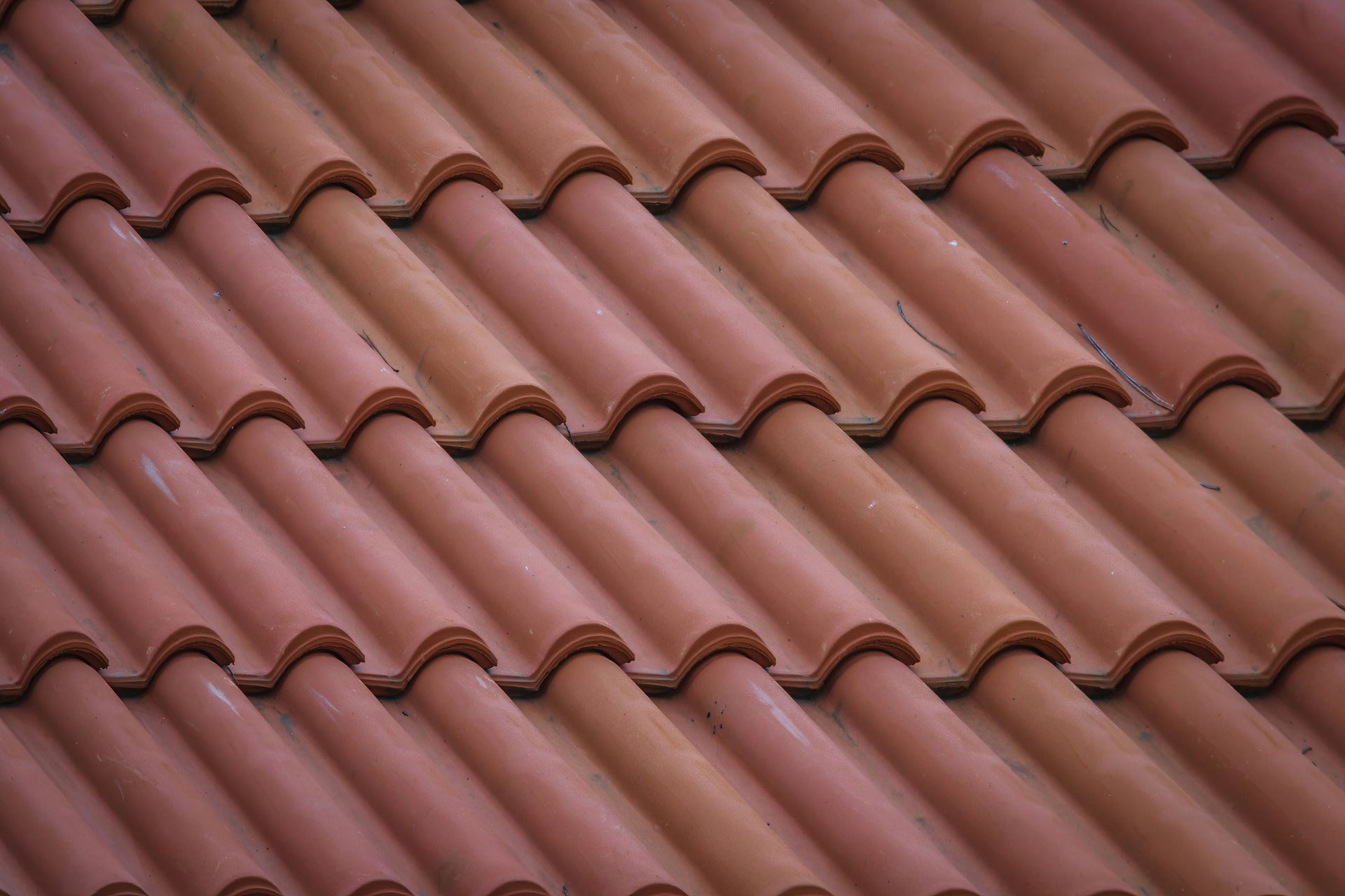 Red clay roof tiles in a repeating pattern.