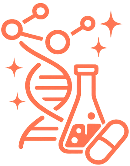 Filamento di DNA arancione con un evidenziatore, scintillante, che rappresenta l'editing genetico.
