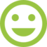 Green smiley face.