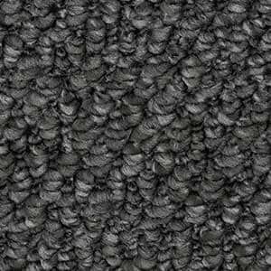 A close up of a black carpet texture.