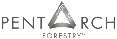 A gray logo for national flooring distributors on a white background