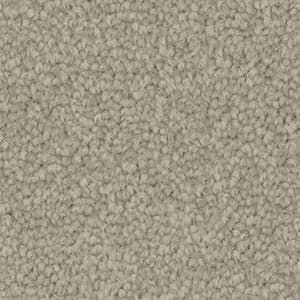 A close up of a beige carpet texture.