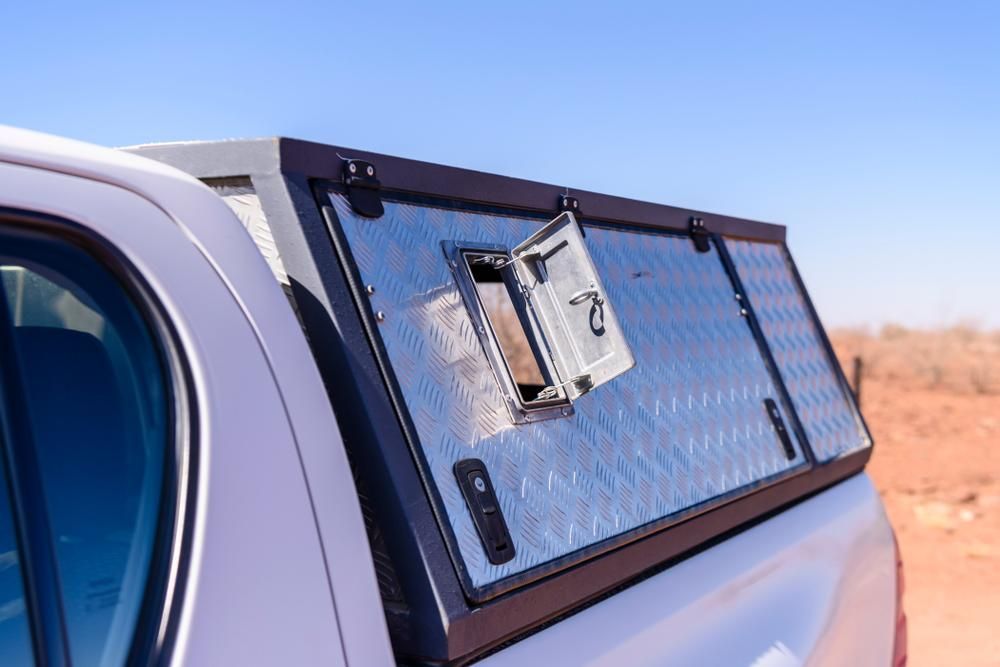 A White Truck with A Toolbox on The Back of It — MBB Toolbox In Winnellie, NT