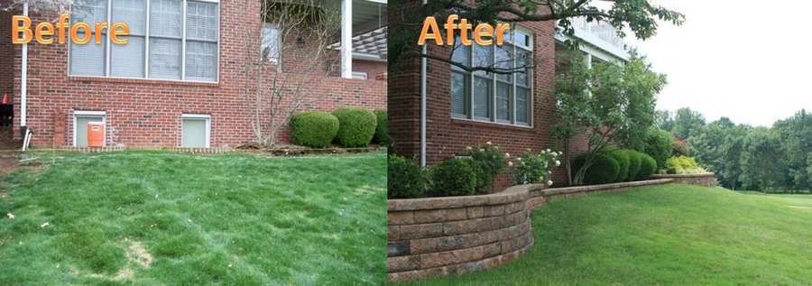 Grass Before and After — Landscape Services in Lexington, KY
