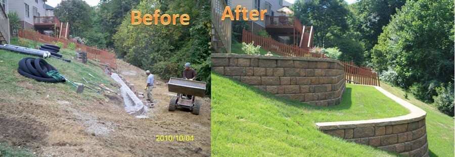 Before and after — Landscape Services in Lexington, KY